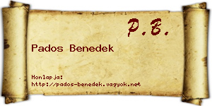 Pados Benedek névjegykártya